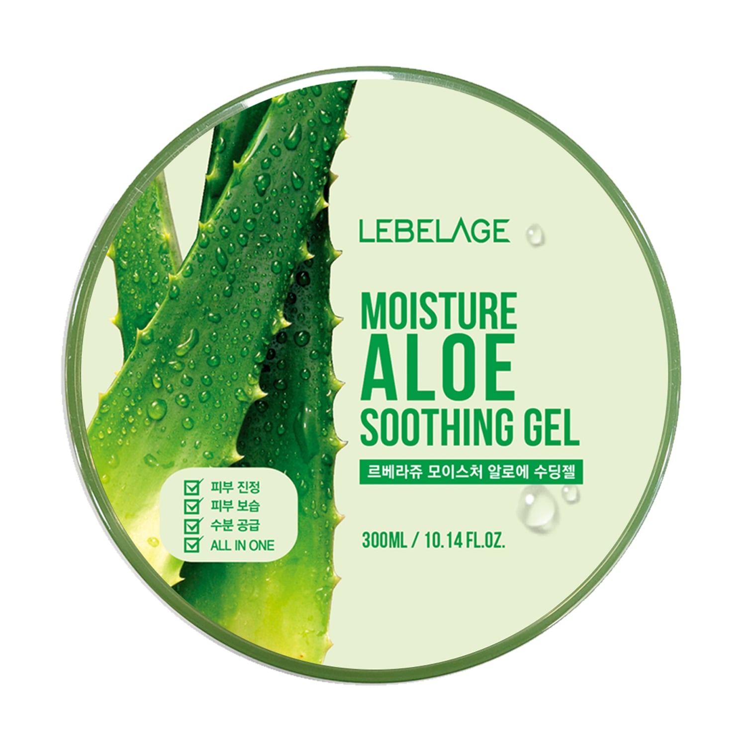 Зволожувальний гель для обличчя та тіла Lebelage Aloe Moisture Soothing Gel, 300 мл