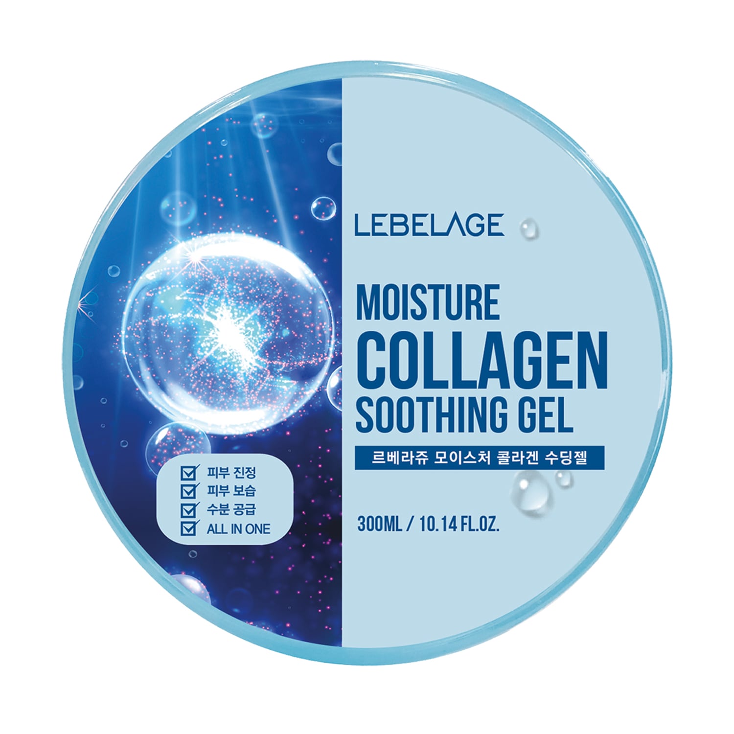 Зволожувальний гель для обличчя та тіла Lebelage Collagen Moisture Soothing Gel, 300 мл
